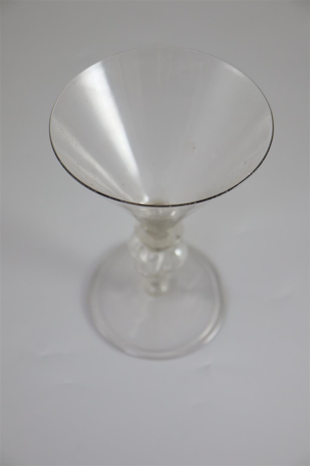 A Dutch wine glass, last quarter 17th century, 16cm high